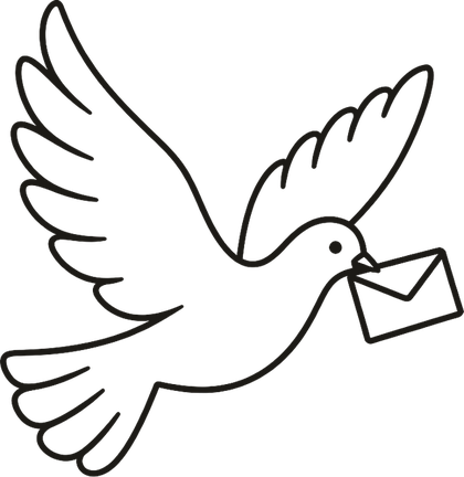 Golubica nosi pismo